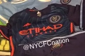This is probably the new away kit. It's got circles on it.